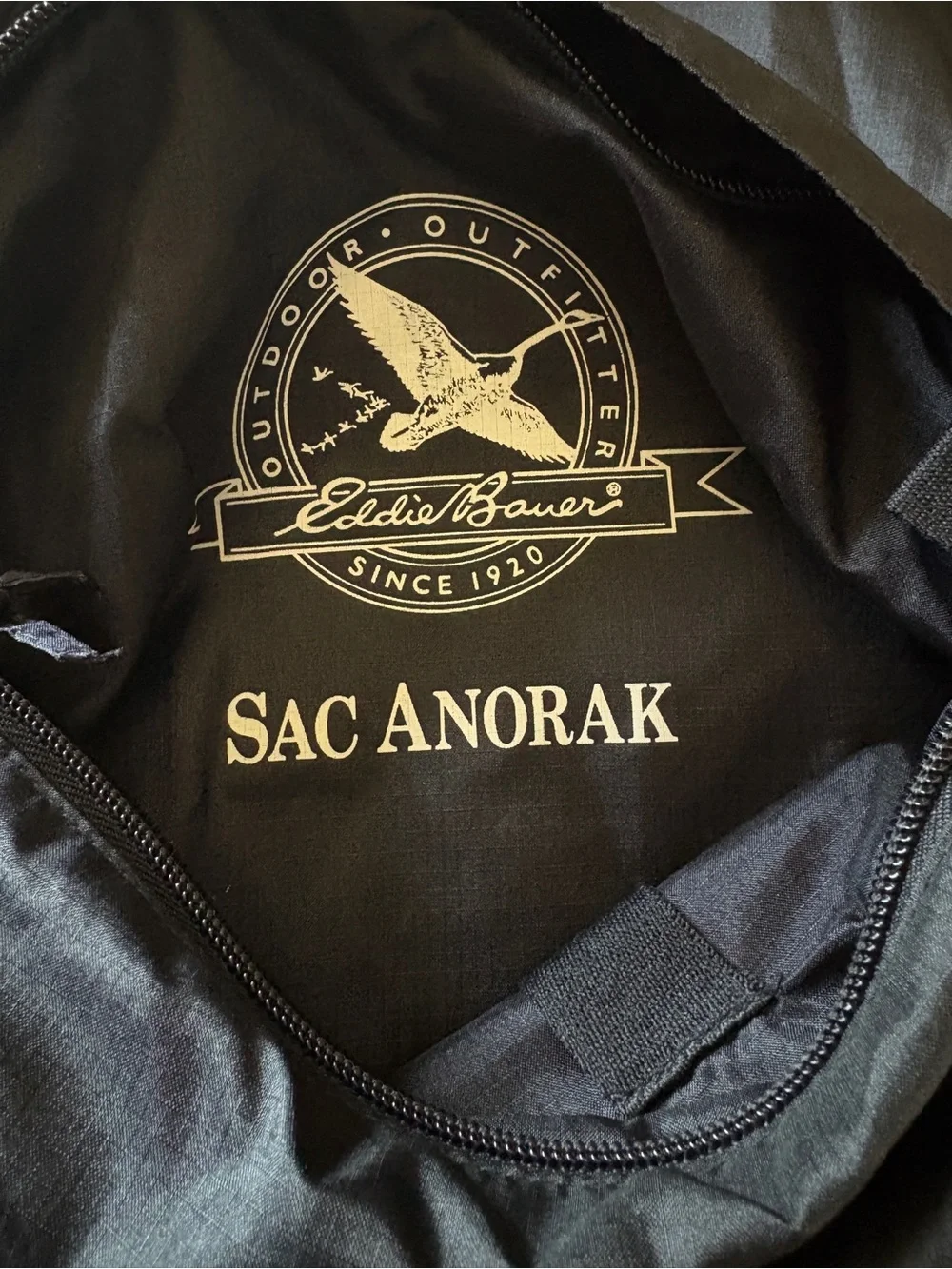 Eddie Bauer Black Hooded Windbreaker Anorak